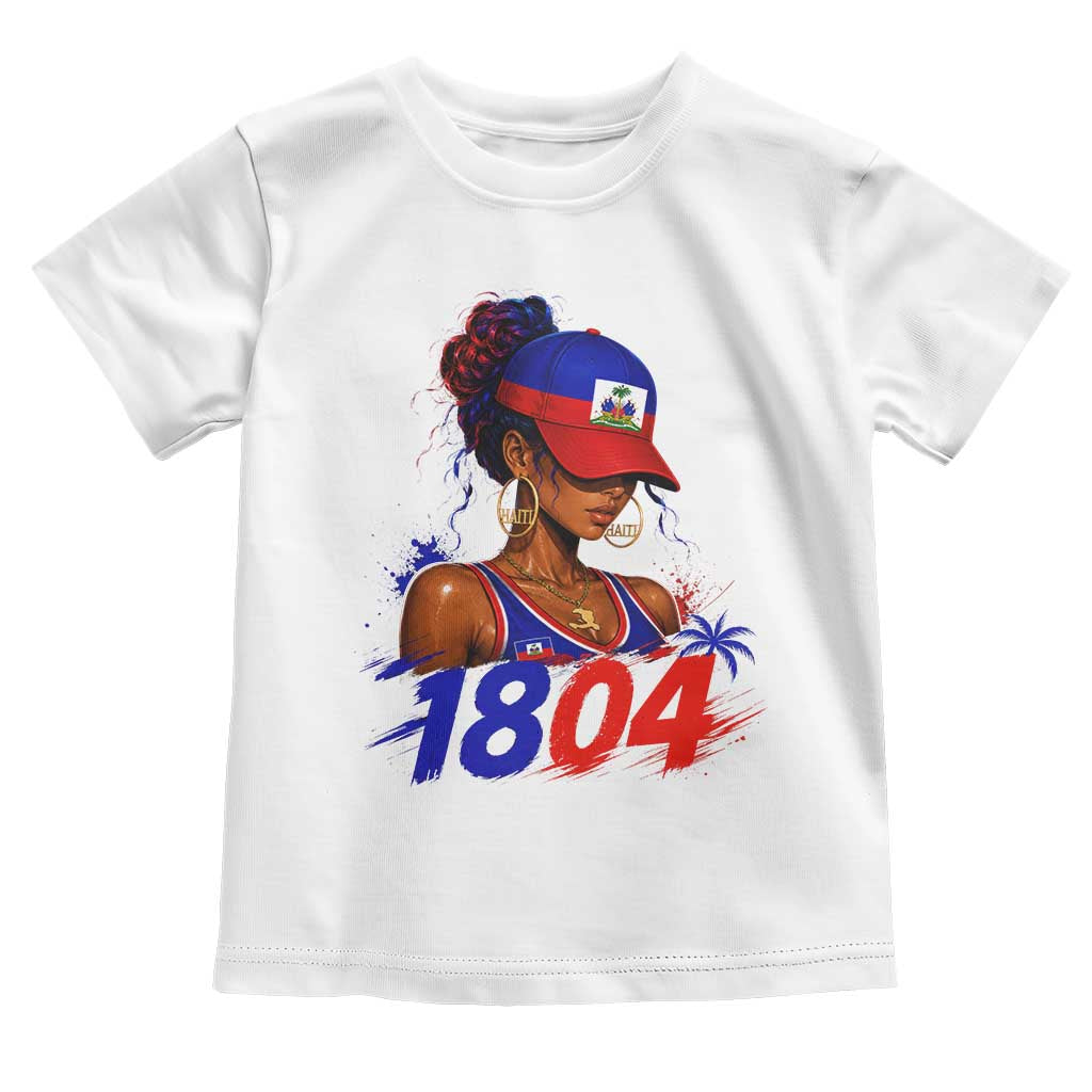 Haitian Revolution 1804 Toddler T Shirt Haiti Flag Independence Day Haitian Girl Graphic TS10 White Print Your Wear