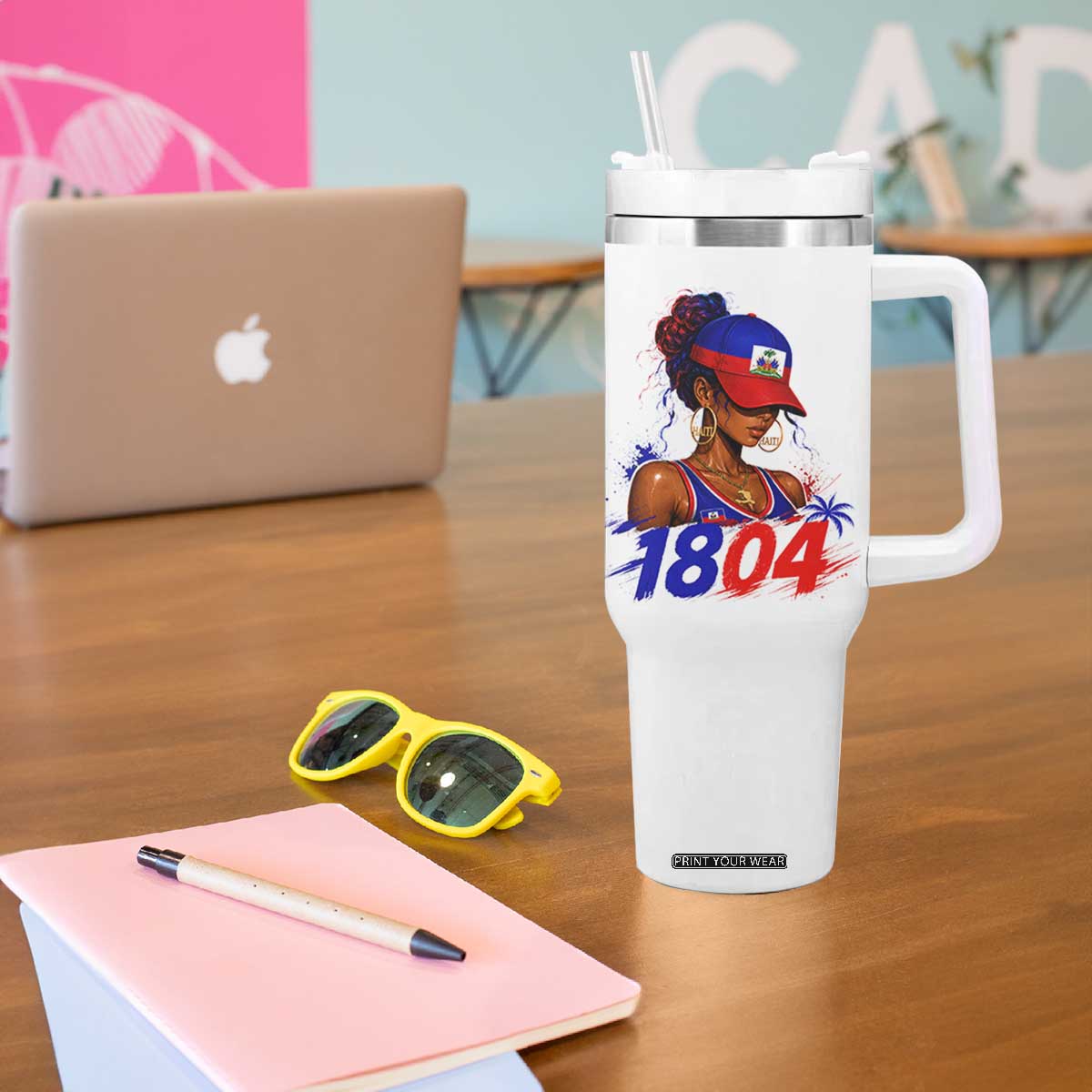 Haitian Revolution 1804 Tumbler With Handle Haiti Flag Independence Day Haitian Girl Graphic TS10 Print Your Wear