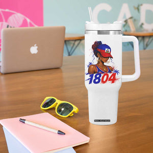 Haitian Revolution 1804 Tumbler With Handle Haiti Flag Independence Day Haitian Girl Graphic TS10 Print Your Wear
