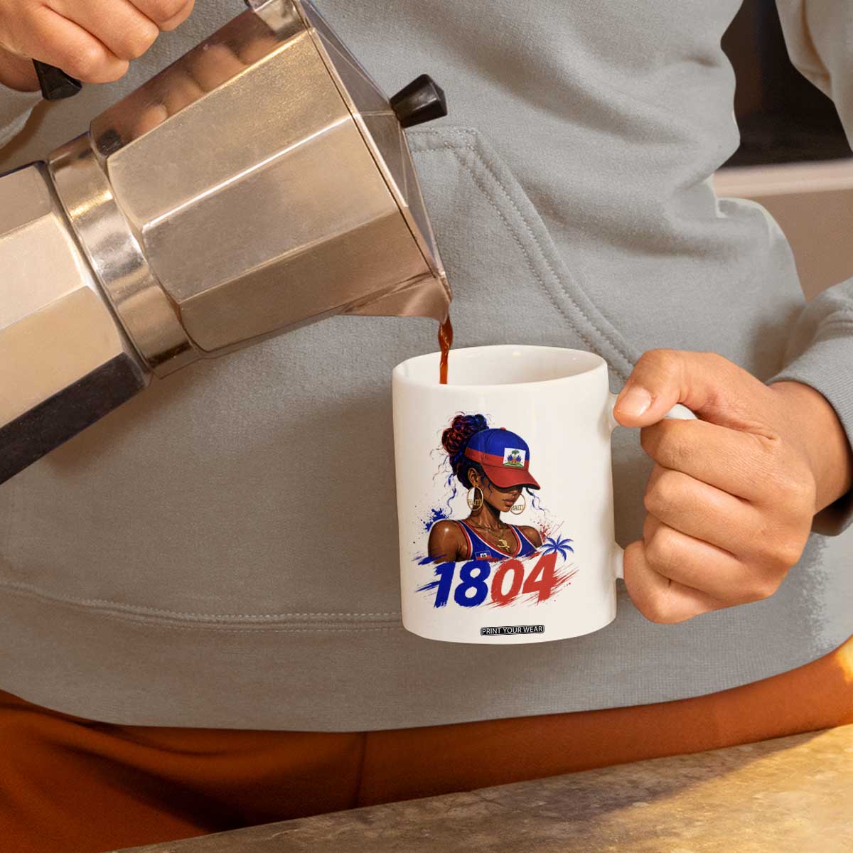 Haitian Revolution 1804 Coffee Mug Haiti Flag Independence Day Haitian Girl Graphic TS10 Print Your Wear