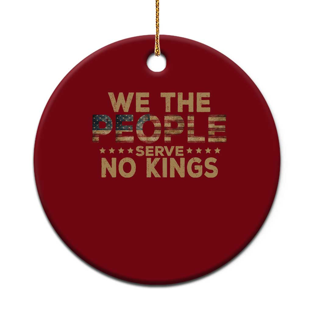 No Kings in USA Ceramic Ornament Vintage Old American Flag We The People TS10 1pc Red Print Your Wear