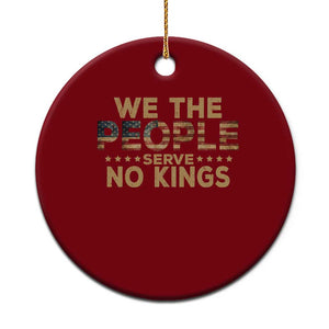 No Kings in USA Ceramic Ornament Vintage Old American Flag We The People TS10 1pc Red Print Your Wear