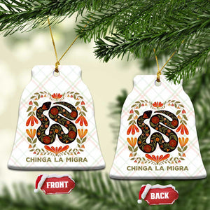 Immigrant Rights Ceramic Ornament Chinga La Migra TS10 Print Your Wear