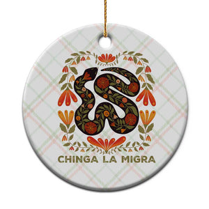 Immigrant Rights Ceramic Ornament Chinga La Migra TS10 1pc Christmas Plaid Print Your Wear