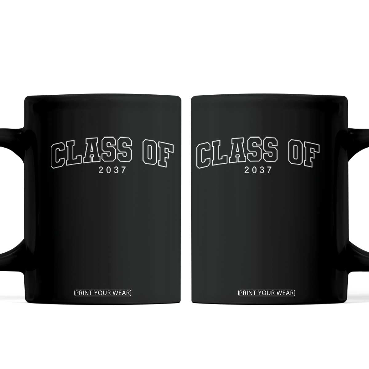 Class Of 2037 Coffee Mug First Day of School Grow With Me Graduation Gift TS10 Black Print Your Wear