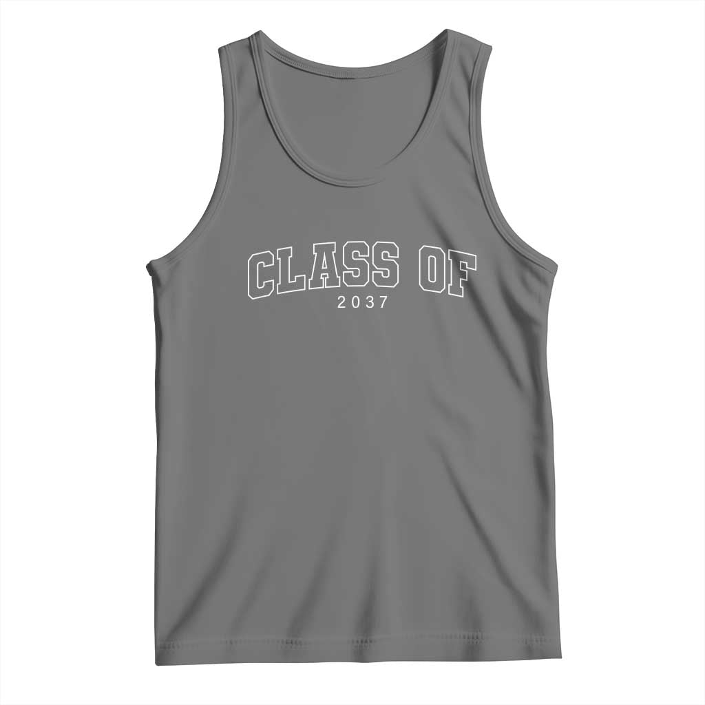 Class Of 2037 Tank Top First Day of School Grow With Me Graduation Gift TS10 Black Heather Print Your Wear