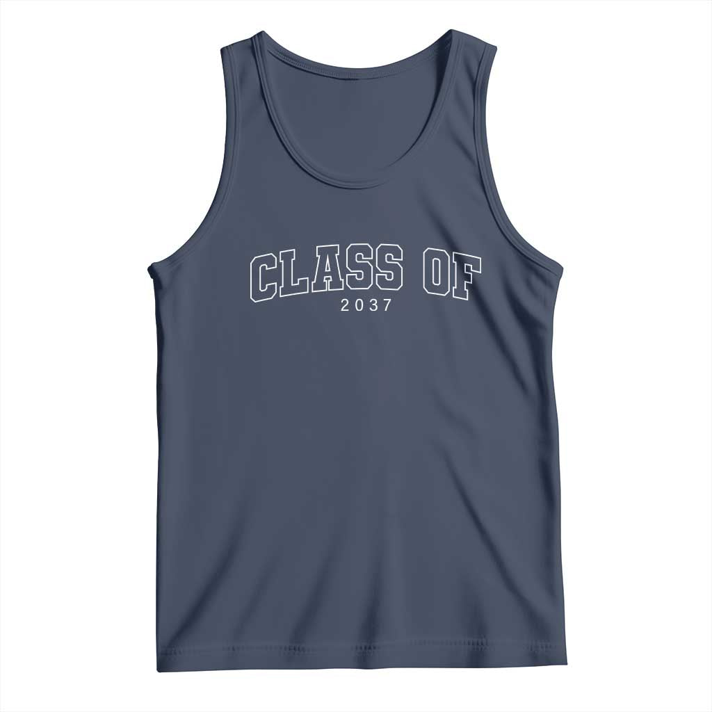 Class Of 2037 Tank Top First Day of School Grow With Me Graduation Gift TS10 Navy Print Your Wear