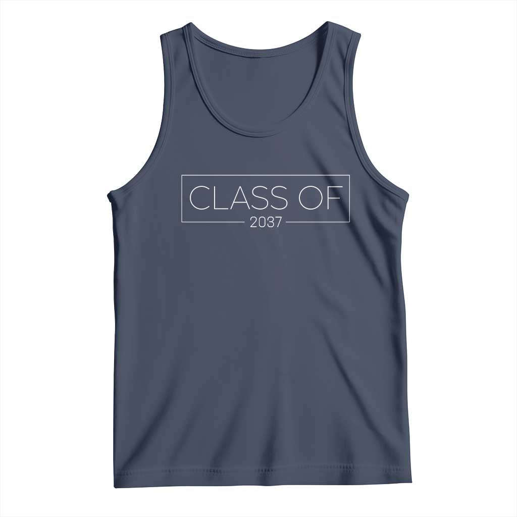 Class Of 2037 Graduation Tank Top Grow With Me First Day of School Graduation Gift TS10 Navy Print Your Wear