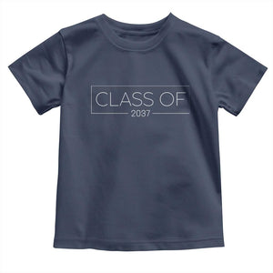 Class Of 2037 Graduation Toddler T Shirt Grow With Me First Day of School Graduation Gift TS10 Navy Print Your Wear