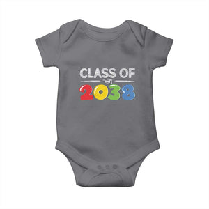 Class of 2038 Baby Onesie Grow With Me Kindergarten TS10 Charcoal Print Your Wear