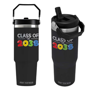 Class of 2038 Flip Straw Tumbler Grow With Me Kindergarten TS10 One Size: 30 oz Black Print Your Wear