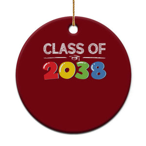 Class of 2038 Ceramic Ornament Grow With Me Kindergarten TS10 1pc Red Print Your Wear