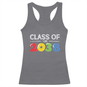 Class of 2038 Racerback Tank Top Grow With Me Kindergarten TS10 Charcoal Print Your Wear