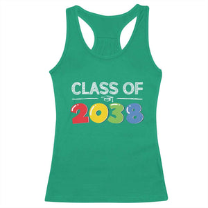 Class of 2038 Racerback Tank Top Grow With Me Kindergarten TS10 Irish Green Print Your Wear