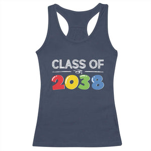Class of 2038 Racerback Tank Top Grow With Me Kindergarten TS10 Navy Print Your Wear