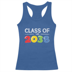 Class of 2038 Racerback Tank Top Grow With Me Kindergarten TS10 Royal Blue Print Your Wear