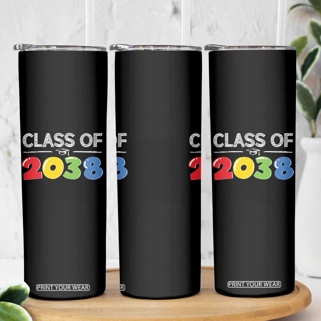 Class of 2038 Skinny Tumbler Grow With Me Kindergarten TS10 Print Your Wear