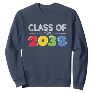 Class of 2038 Sweatshirt Grow With Me Kindergarten TS10 Navy Print Your Wear