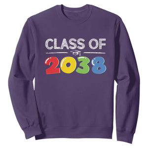 Class of 2038 Sweatshirt Grow With Me Kindergarten TS10 Purple Print Your Wear