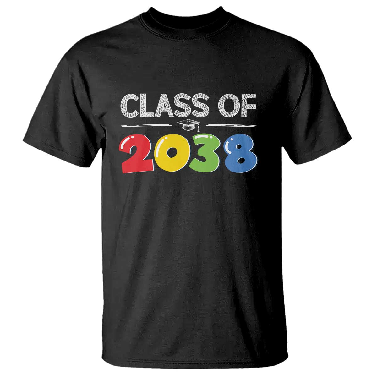 Class of 2038 T Shirt Grow With Me Kindergarten TS10 Black Print Your Wear