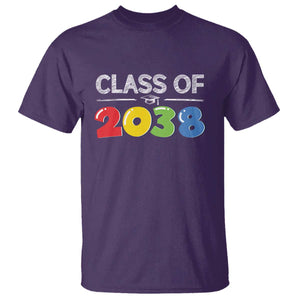 Class of 2038 T Shirt Grow With Me Kindergarten TS10 Purple Print Your Wear