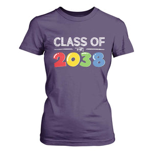 Class of 2038 T Shirt For Women Grow With Me Kindergarten TS10 Purple Print Your Wear