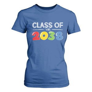 Class of 2038 T Shirt For Women Grow With Me Kindergarten TS10 Royal Blue Print Your Wear