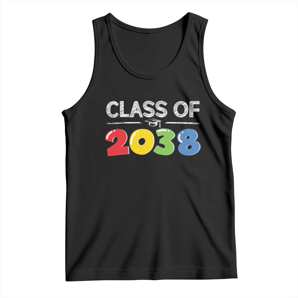 Class of 2038 Tank Top Grow With Me Kindergarten TS10 Black Print Your Wear