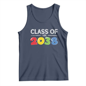 Class of 2038 Tank Top Grow With Me Kindergarten TS10 Navy Print Your Wear
