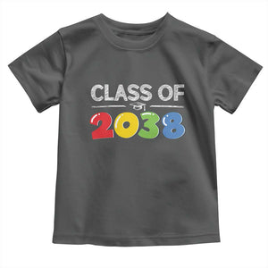 Class of 2038 Toddler T Shirt Grow With Me Kindergarten TS10 Dark Heather Print Your Wear