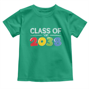 Class of 2038 Toddler T Shirt Grow With Me Kindergarten TS10 Irish Green Print Your Wear