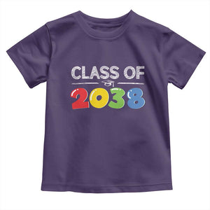 Class of 2038 Toddler T Shirt Grow With Me Kindergarten TS10 Purple Print Your Wear