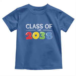 Class of 2038 Toddler T Shirt Grow With Me Kindergarten TS10 Royal Blue Print Your Wear