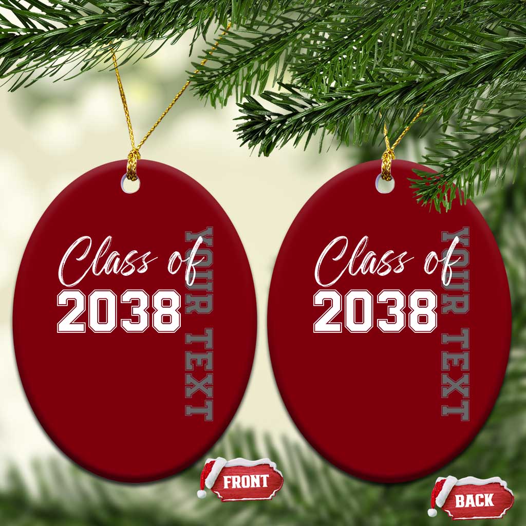 Personalized Class of 2038 Ceramic Ornament Custom Name Grow With Me Count Down Graduating TS10 Print Your Wear