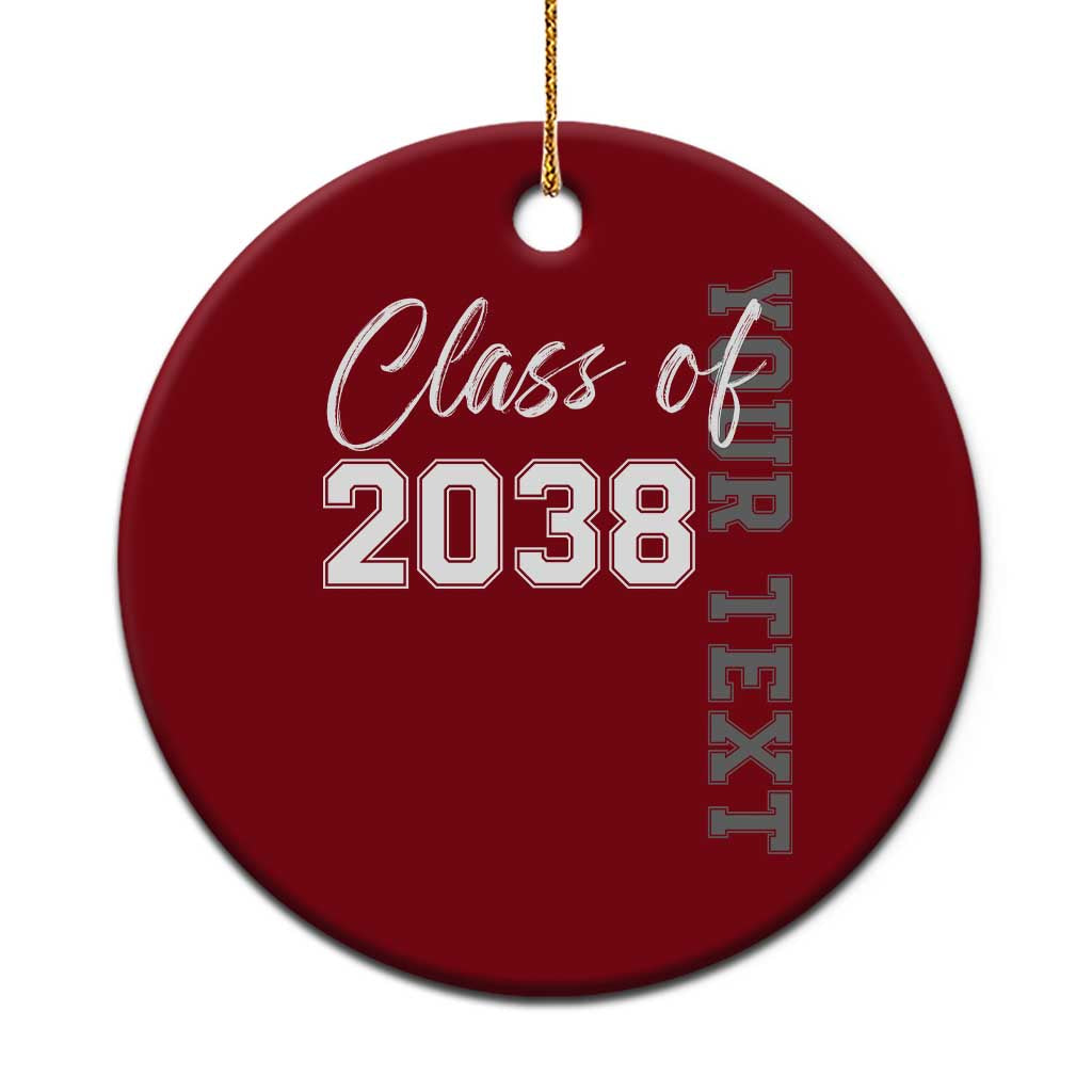 Personalized Class of 2038 Ceramic Ornament Custom Name Grow With Me Count Down Graduating TS10 1pc Red Print Your Wear