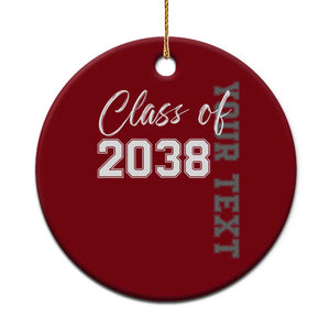 Personalized Class of 2038 Ceramic Ornament Custom Name Grow With Me Count Down Graduating TS10 1pc Red Print Your Wear