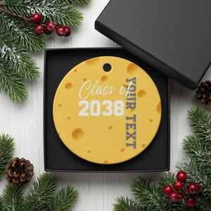 Personalized Class of 2038 Ceramic Ornament Custom Name Grow With Me Count Down Graduating TS10 1pc Yellow Cheese Print Your Wear