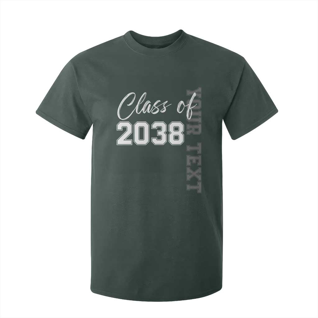 Personalized Class of 2038 T Shirt For Kid Custom Name Grow With Me Count Down Graduating TS10 Dark Forest Green Print Your Wear