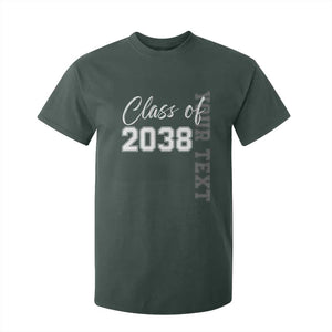 Personalized Class of 2038 T Shirt For Kid Custom Name Grow With Me Count Down Graduating TS10 Dark Forest Green Print Your Wear