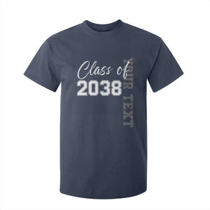 Personalized Class of 2038 T Shirt For Kid Custom Name Grow With Me Count Down Graduating TS10 Navy Print Your Wear