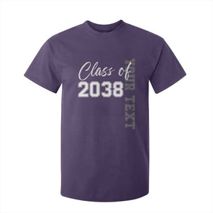 Personalized Class of 2038 T Shirt For Kid Custom Name Grow With Me Count Down Graduating TS10 Purple Print Your Wear