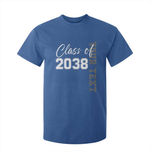 Personalized Class of 2038 T Shirt For Kid Custom Name Grow With Me Count Down Graduating TS10 Royal Blue Print Your Wear