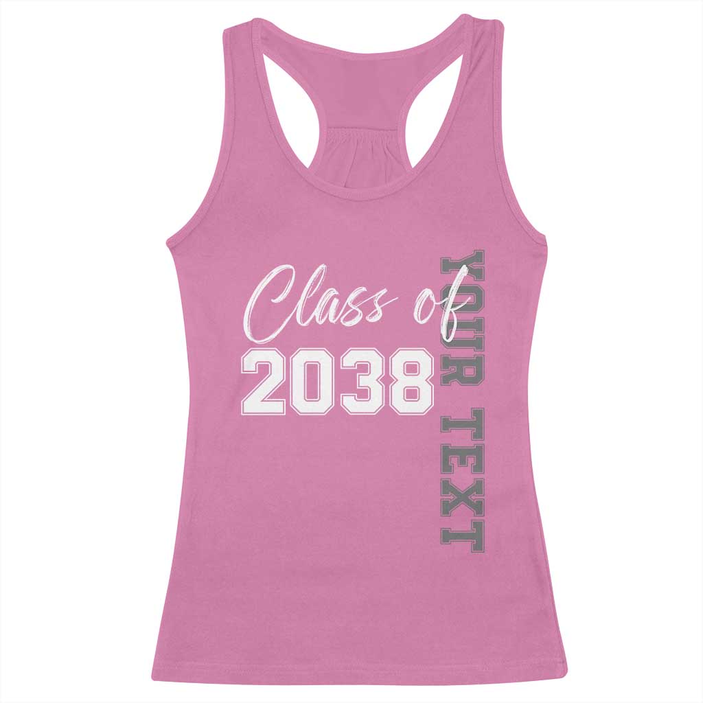 Personalized Class of 2038 Racerback Tank Top Custom Name Grow With Me Count Down Graduating TS10 Azalea Print Your Wear