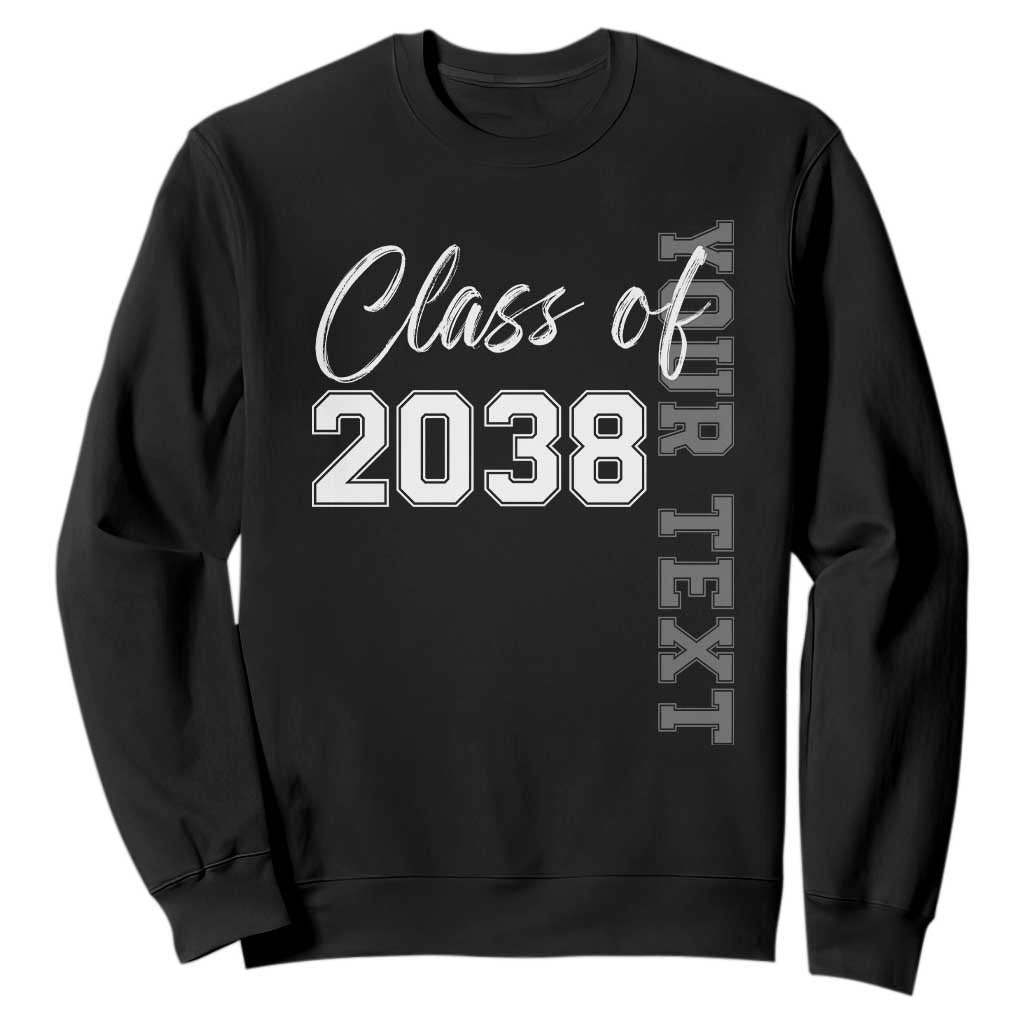 Personalized Class of 2038 Sweatshirt Custom Name Grow With Me Count Down Graduating TS10 Black Print Your Wear