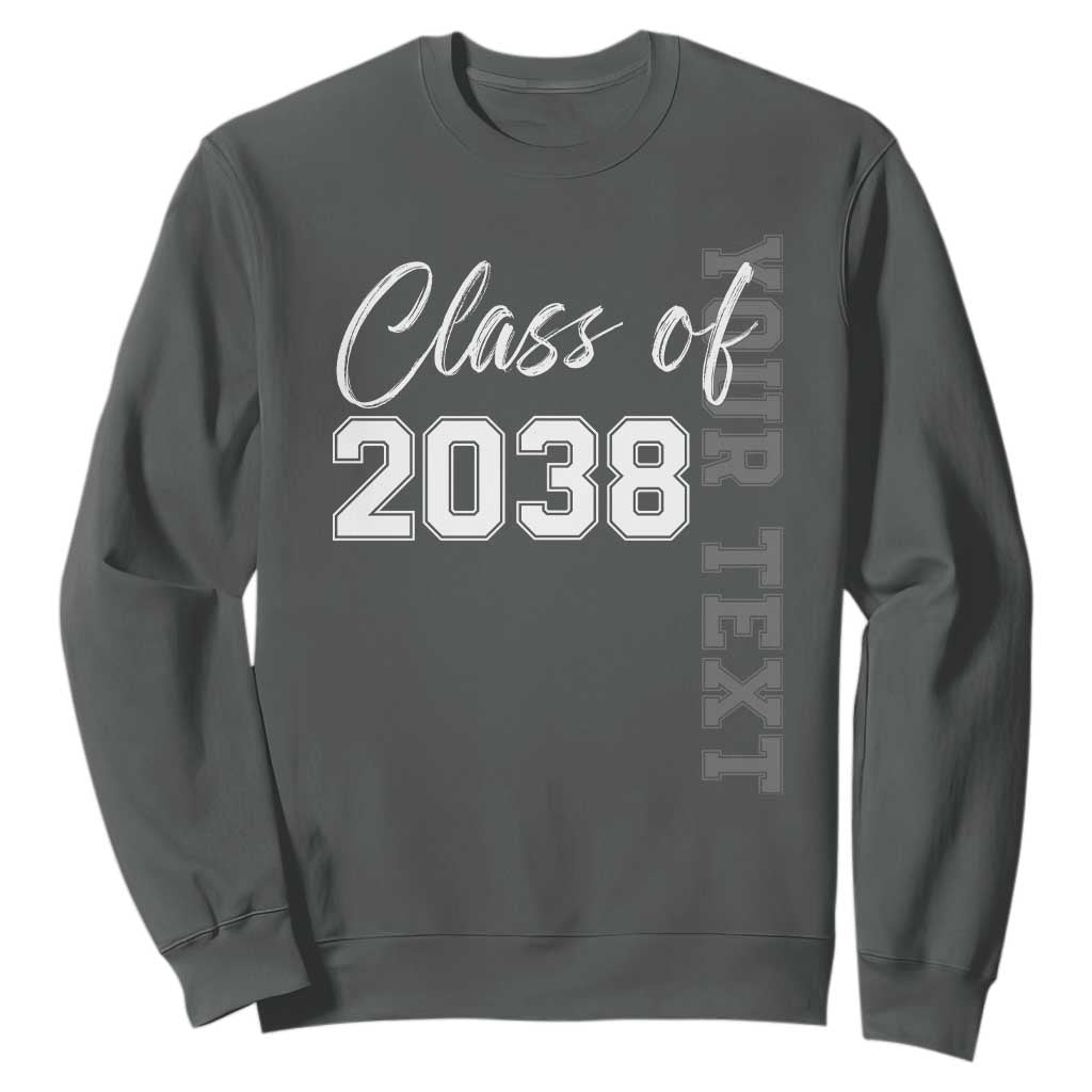 Personalized Class of 2038 Sweatshirt Custom Name Grow With Me Count Down Graduating TS10 Dark Heather Print Your Wear