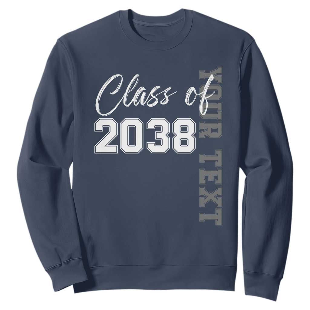 Personalized Class of 2038 Sweatshirt Custom Name Grow With Me Count Down Graduating TS10 Navy Print Your Wear