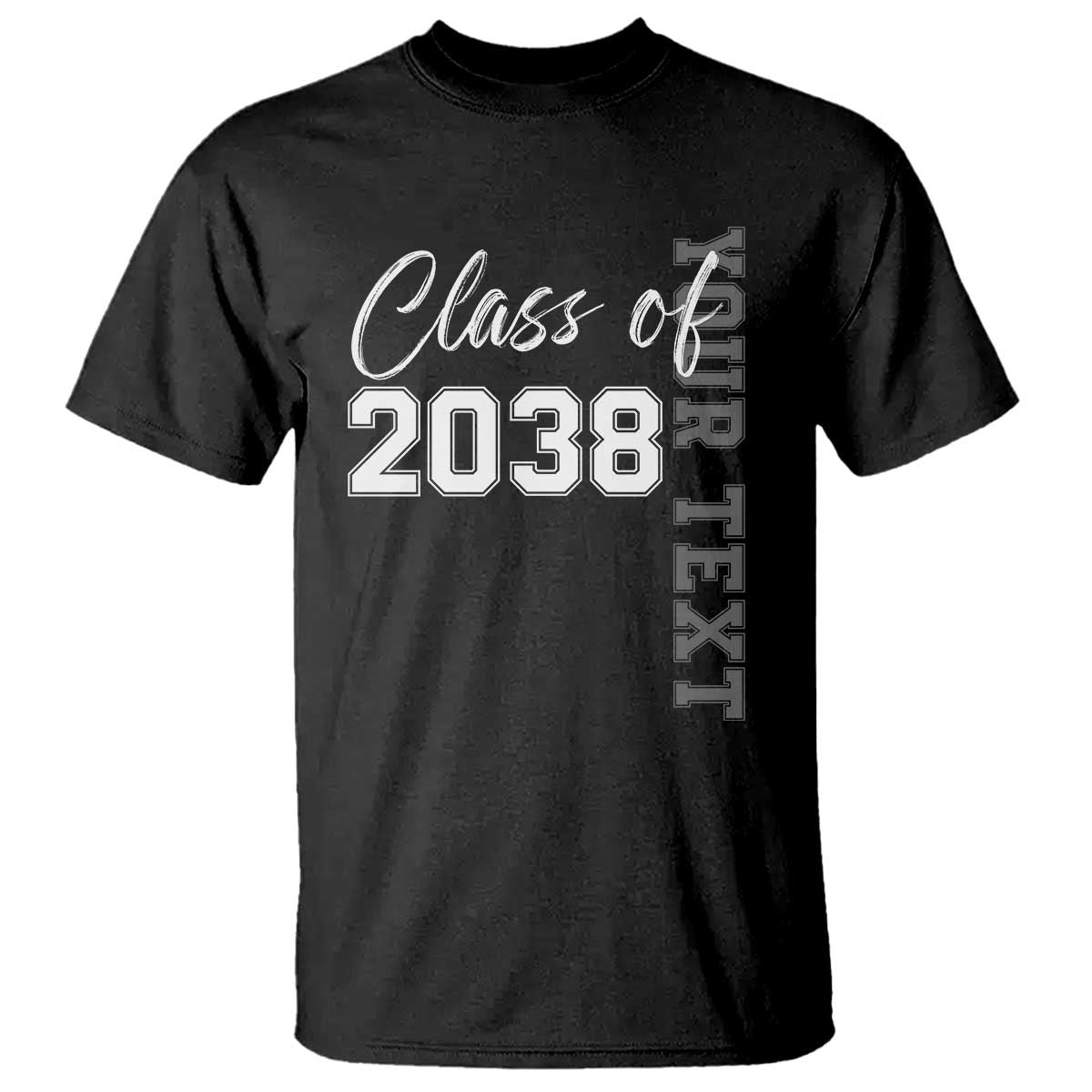 Personalized Class of 2038 T Shirt Custom Name Grow With Me Count Down Graduating TS10 Black Print Your Wear