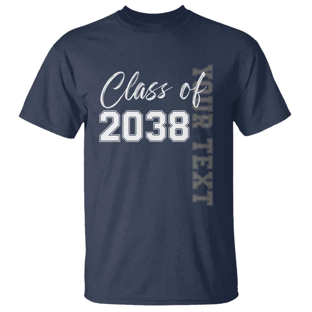 Personalized Class of 2038 T Shirt Custom Name Grow With Me Count Down Graduating TS10 Navy Print Your Wear
