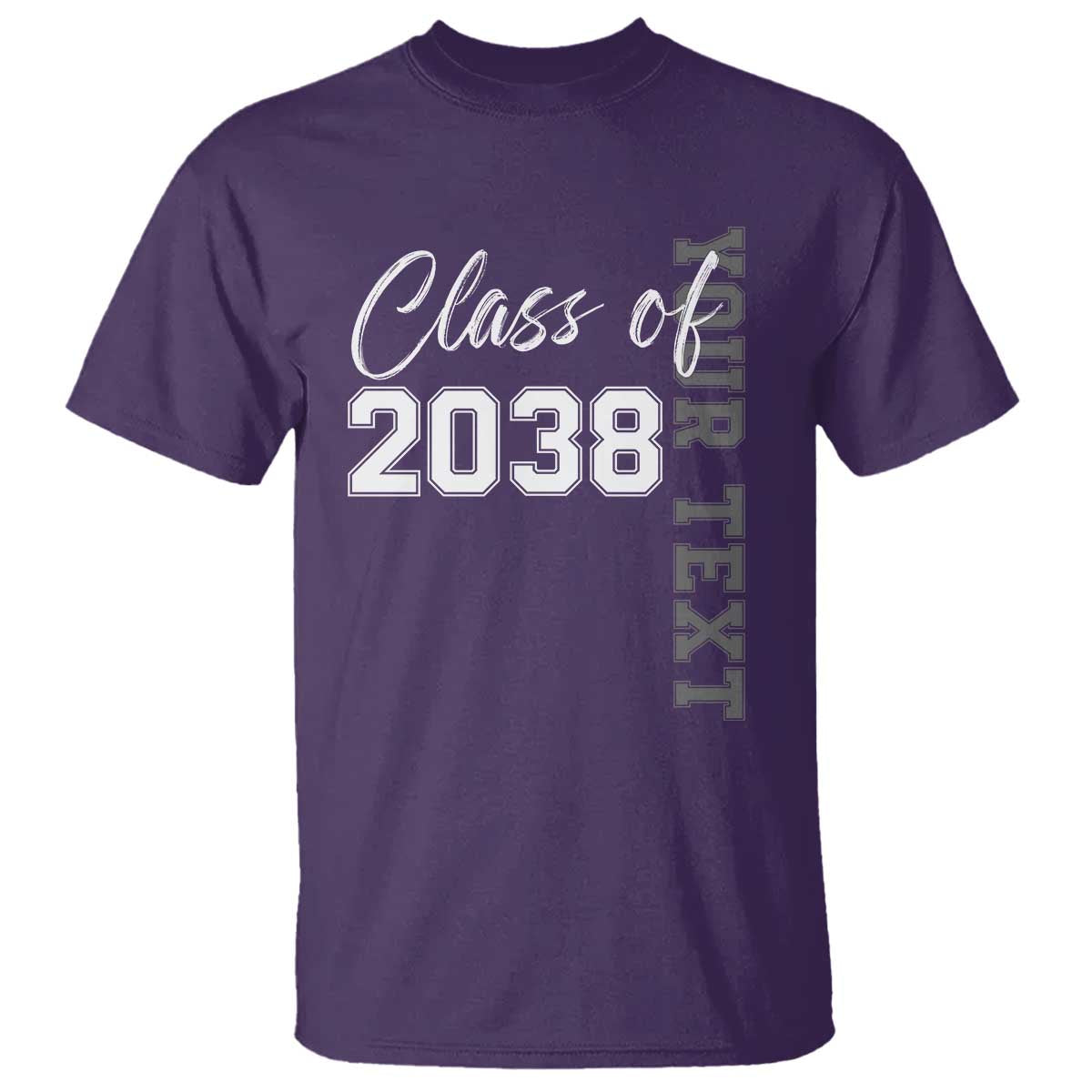 Personalized Class of 2038 T Shirt Custom Name Grow With Me Count Down Graduating TS10 Purple Print Your Wear