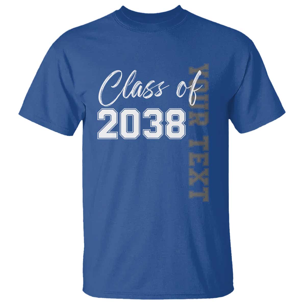 Personalized Class of 2038 T Shirt Custom Name Grow With Me Count Down Graduating TS10 Royal Blue Print Your Wear